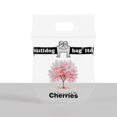 Mockup of handle fruit bag